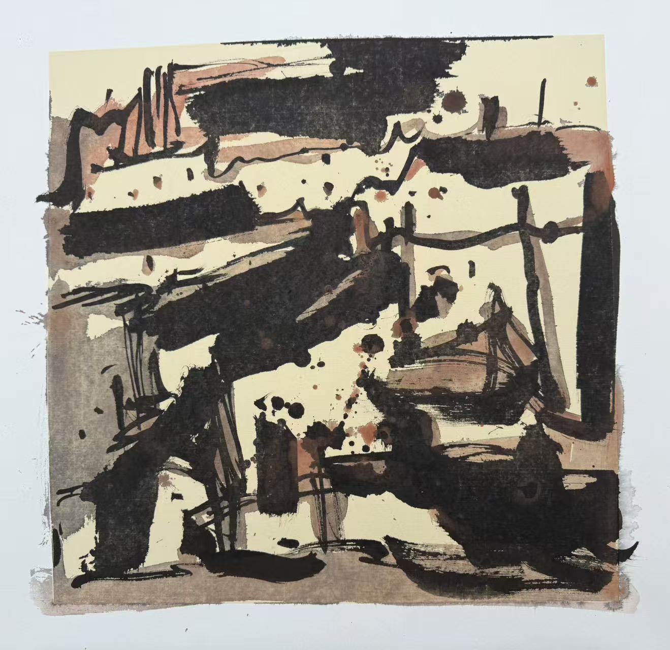 Abstract Village Scene