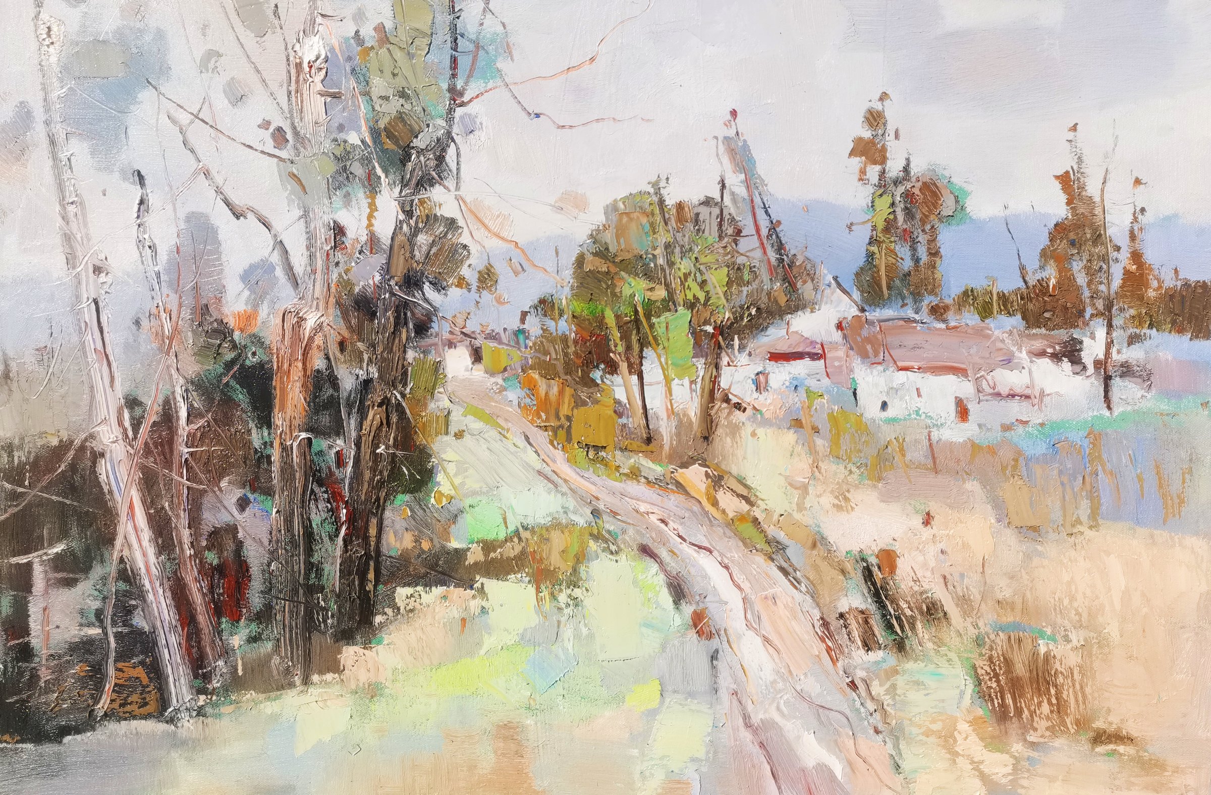 Autumn Path to the Village