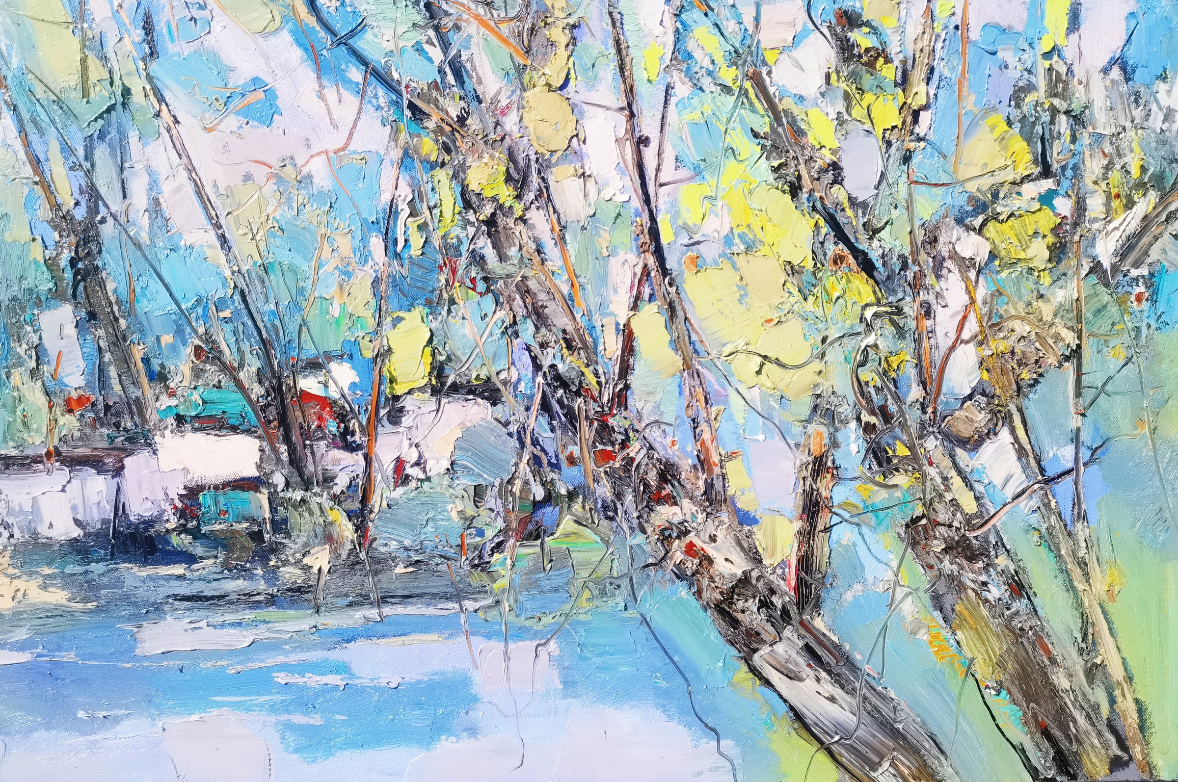 White Walls Through the Trees