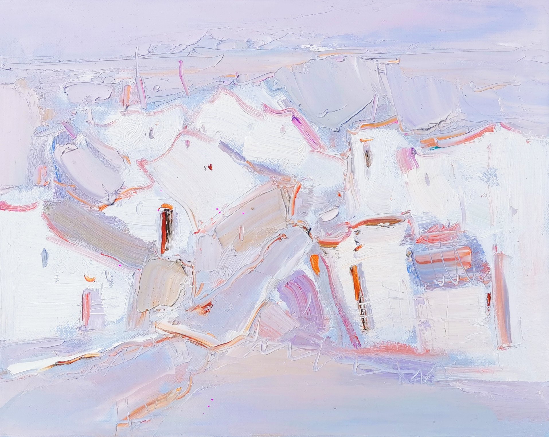 Rooftops After Snow