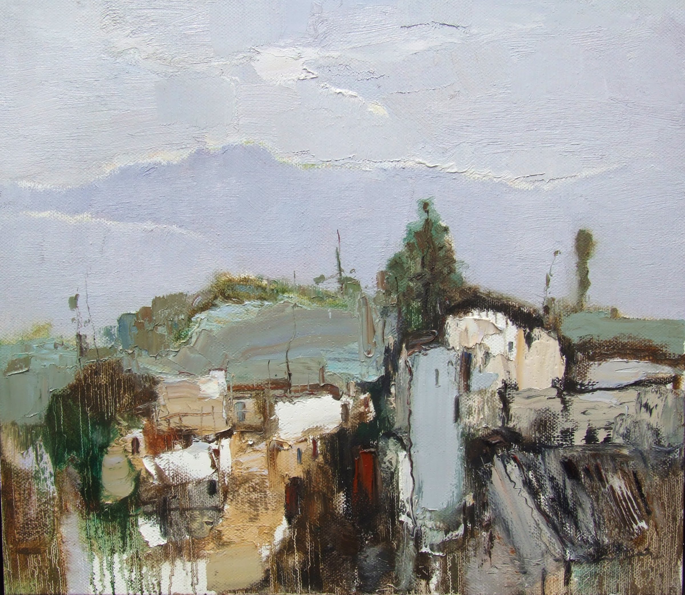 Mountain Village at Dusk