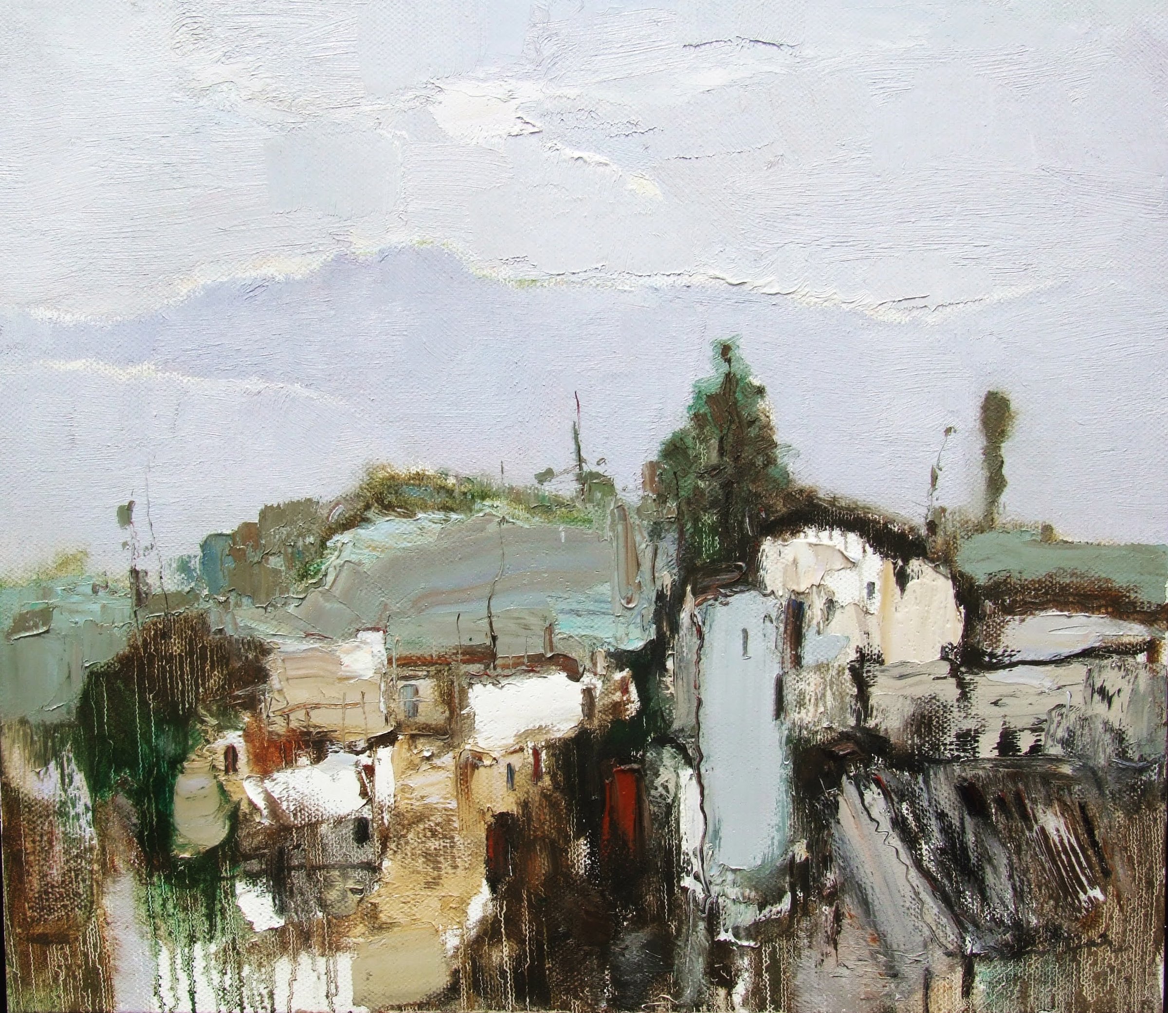 Mountain Village in Cloud