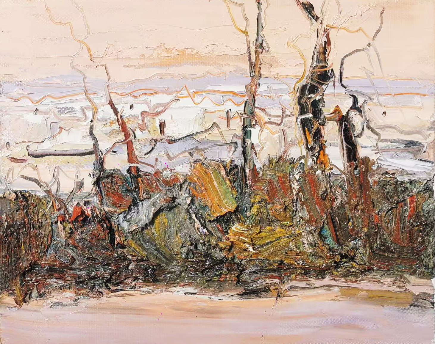 Bare Trees at Winter Dusk