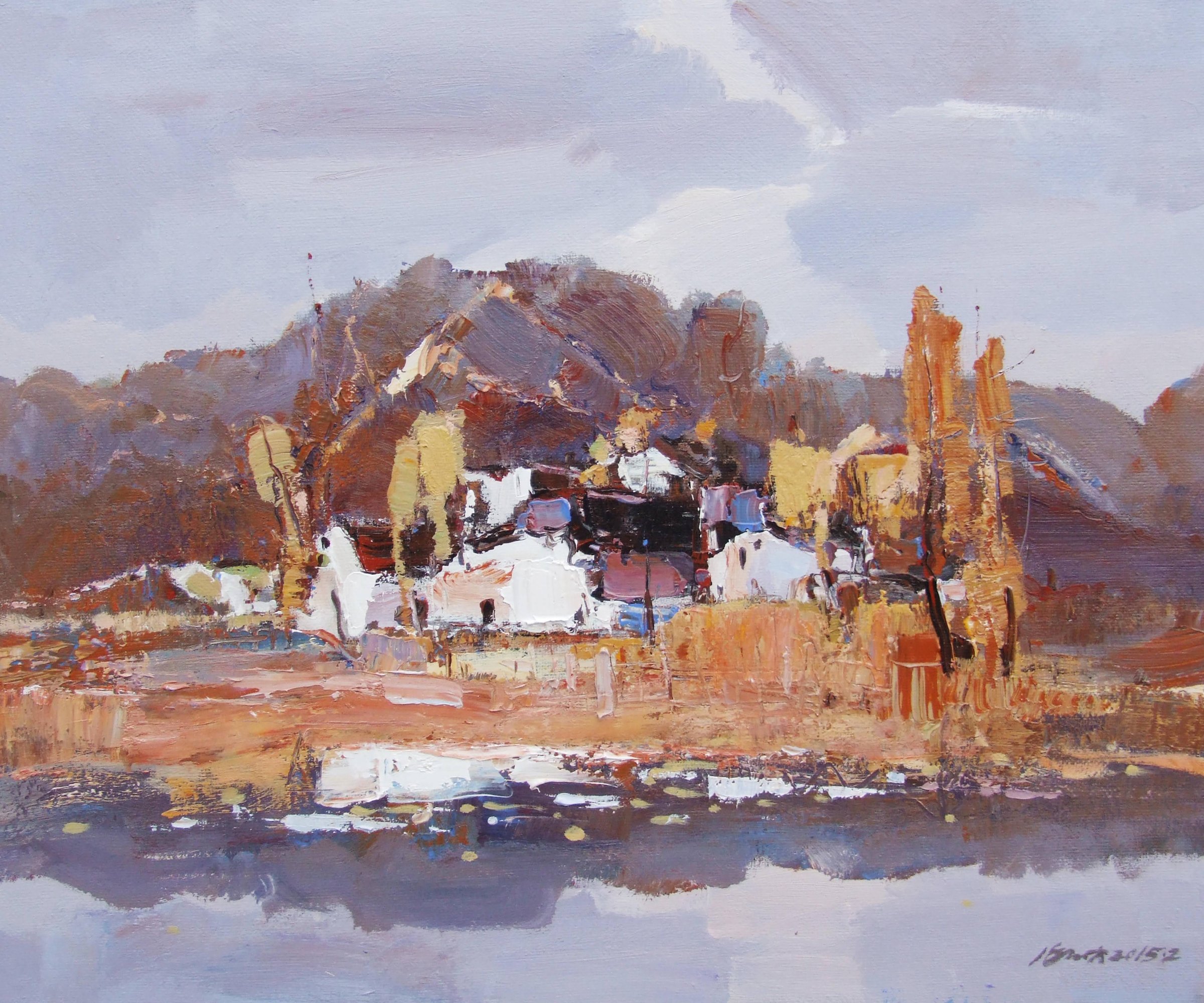 Hillside Village at Dusk