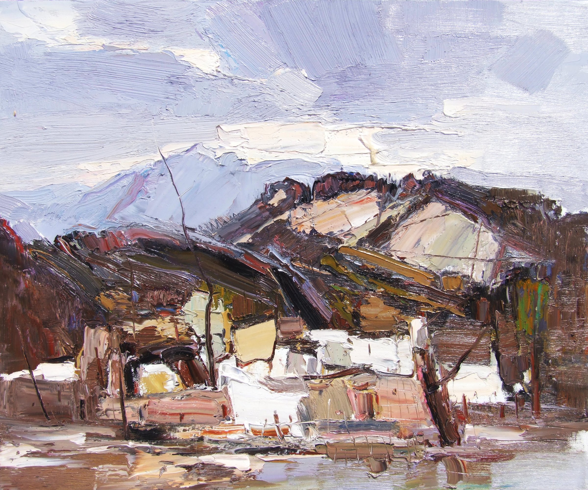 Mountain Ridges and White Walls