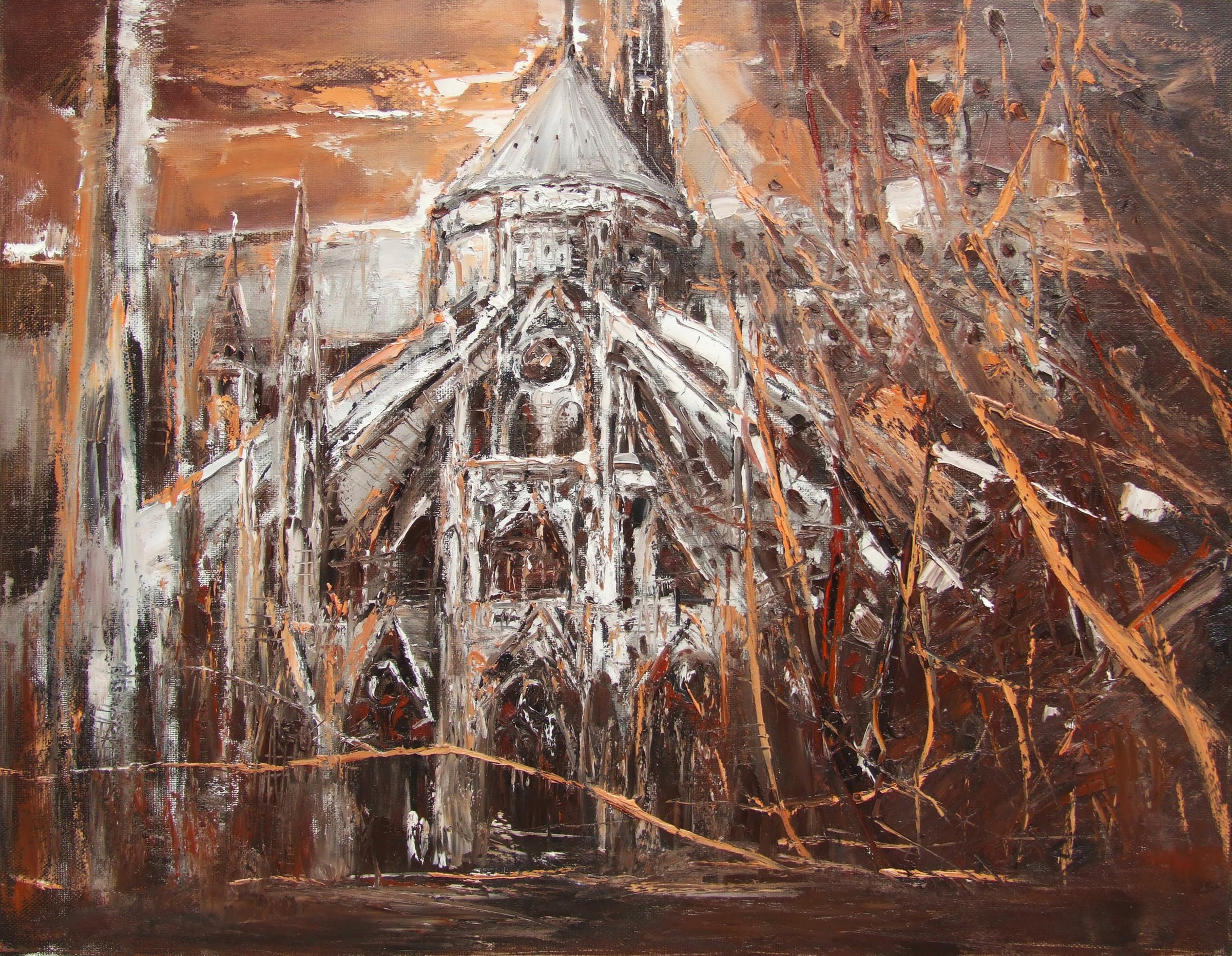 Cathedral in Bronze and Shadow