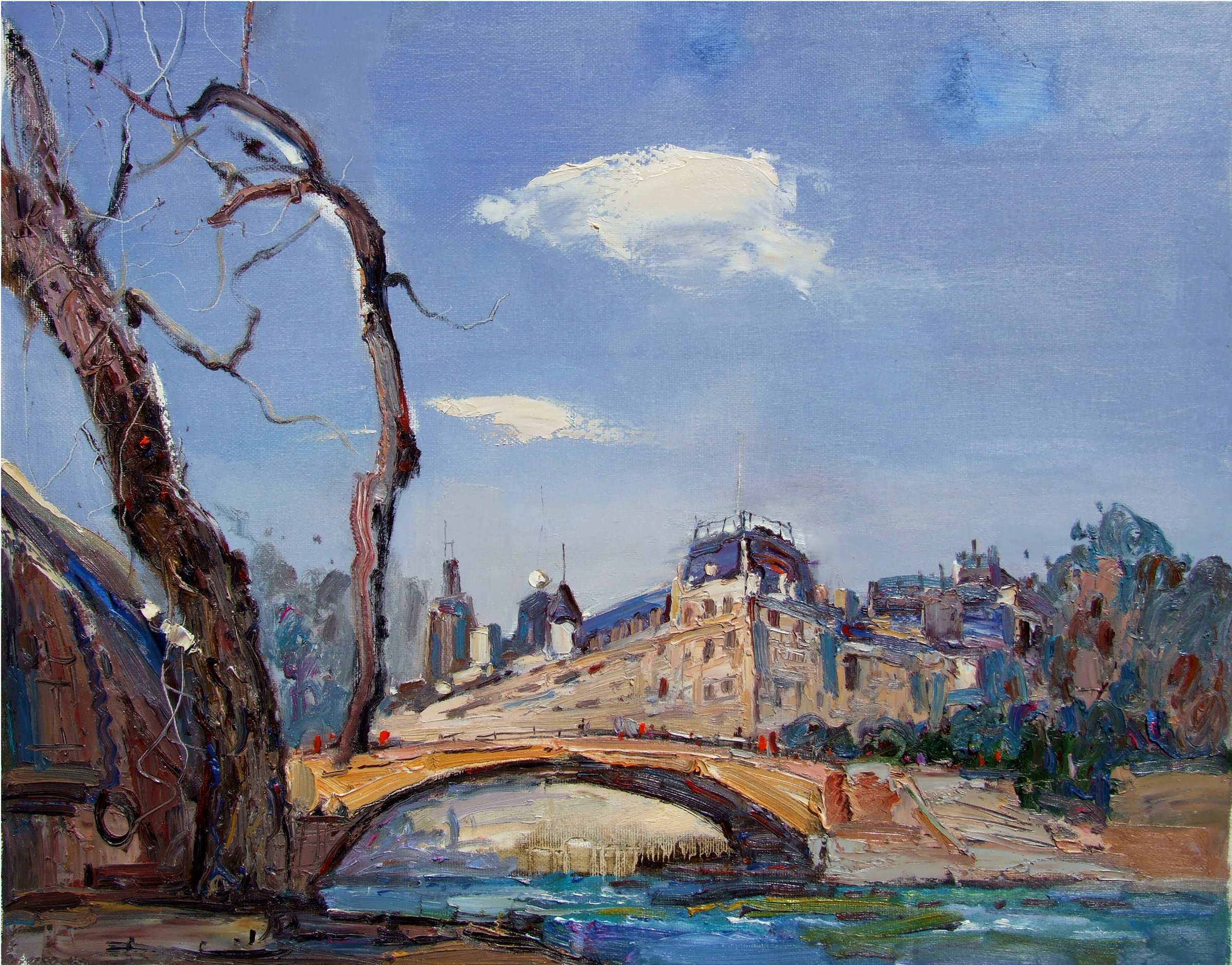 Seine Bridge on a Clear Day